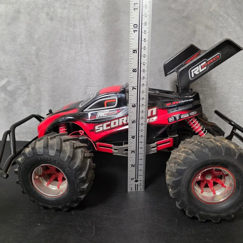 New Bright Scorpion Pro RC Monster Truck 12.8V FOR PARTS As Is Hobby Collectible
